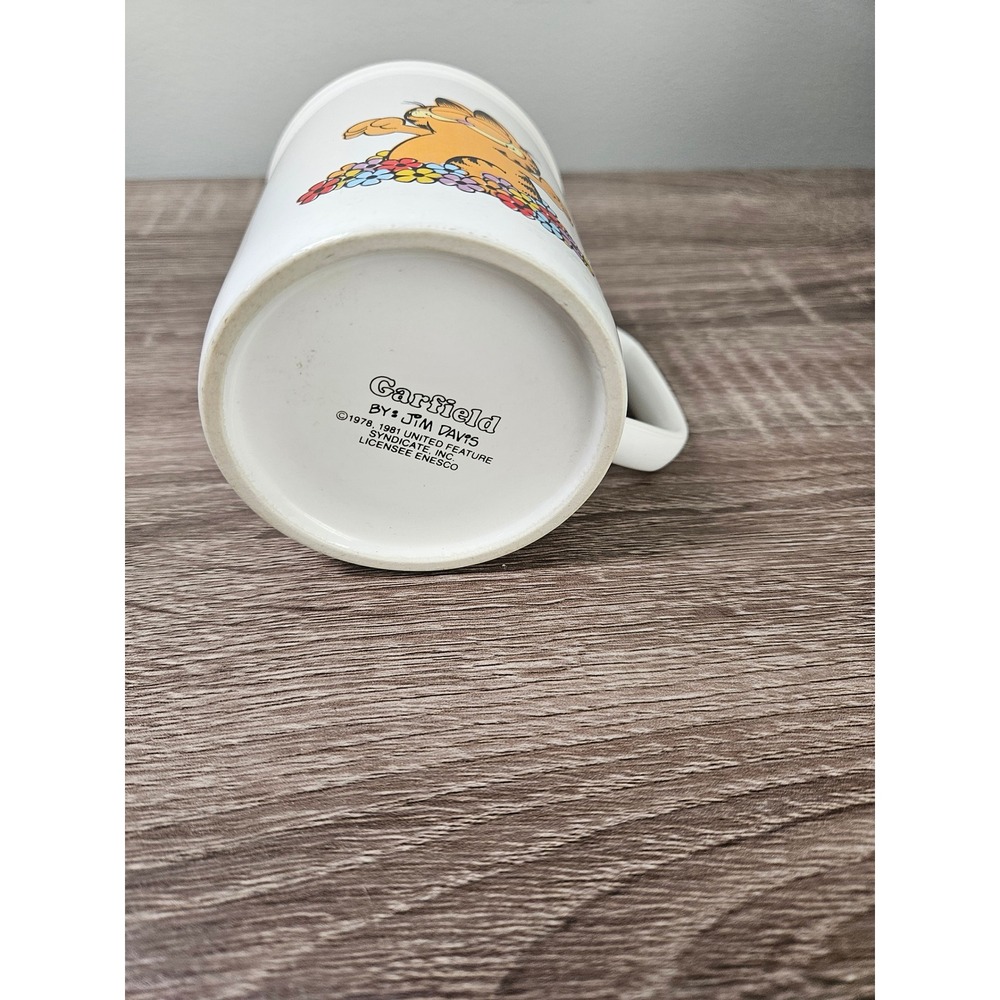 Vintage 1981 Garfield‎ Call Me Morning Glory Ceramic Mug Jim Davis Enesco Korea - Picture 5 of 6